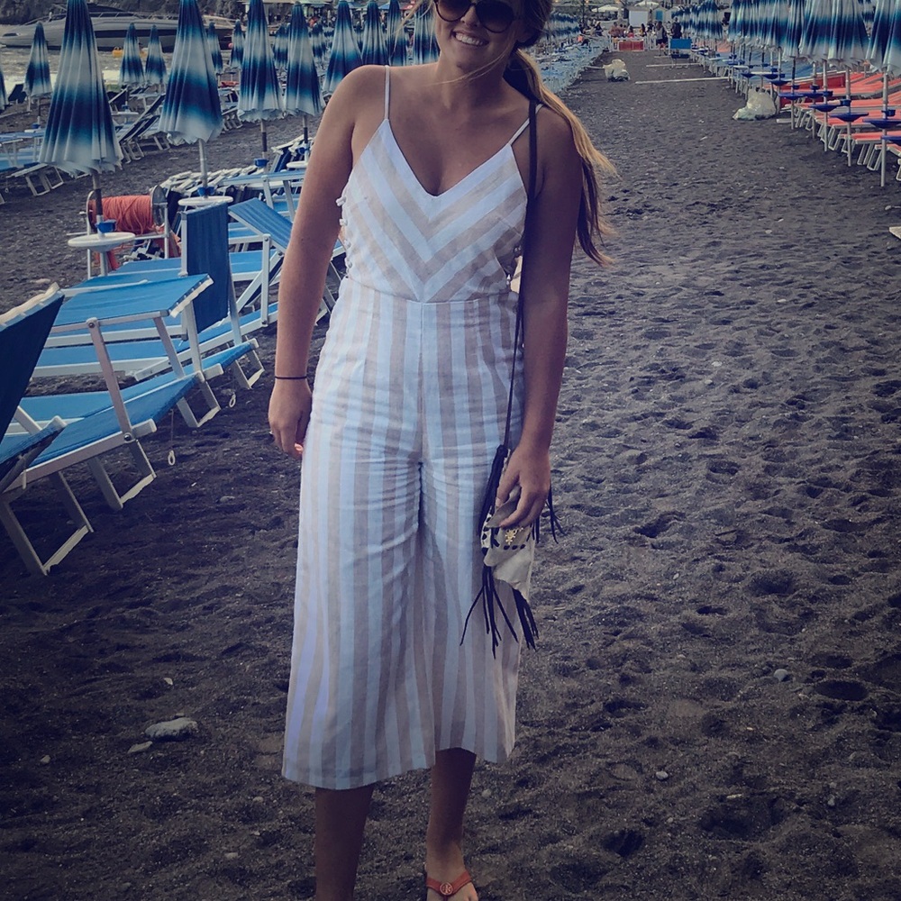 Striped jumpsuit